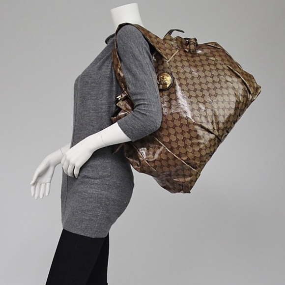 Gucci Handbags - Gucci Crystal Coated Canvas Lg Hysteria Tote Bag